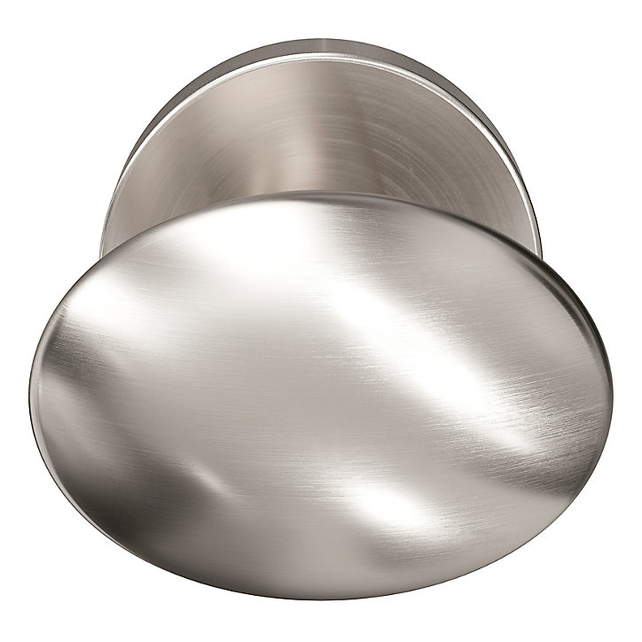 Bouton de porte double ovale GoodHome gris Ø. 65mm x l.45 x H. 66mm