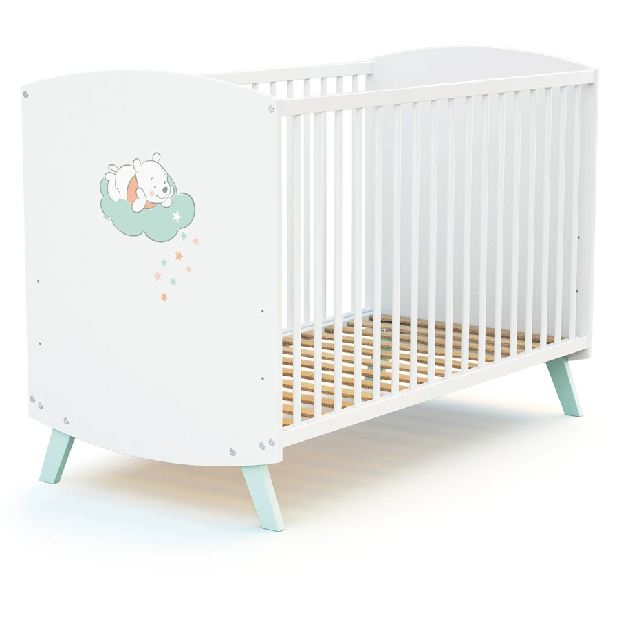 AT4 Babybett  Up in the Sky Winnie weiß 60 x 120 cm