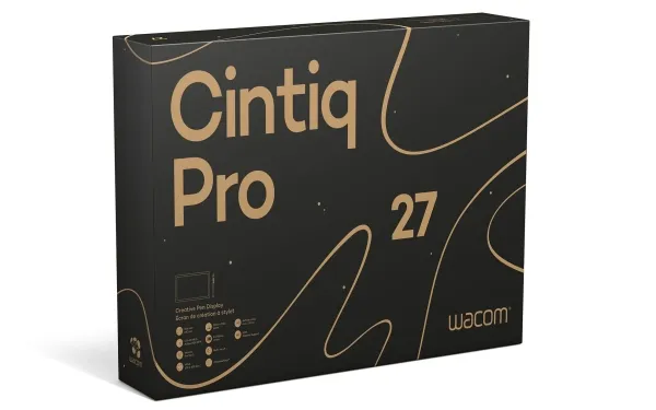 Wacom Cintiq Pro 27 - Digitizer m/ LCD-skærm - 59.6 x 33.5 cm - multi-touch - elektromagnetisk - kablet - USB-C, HDMI, DisplayPort
