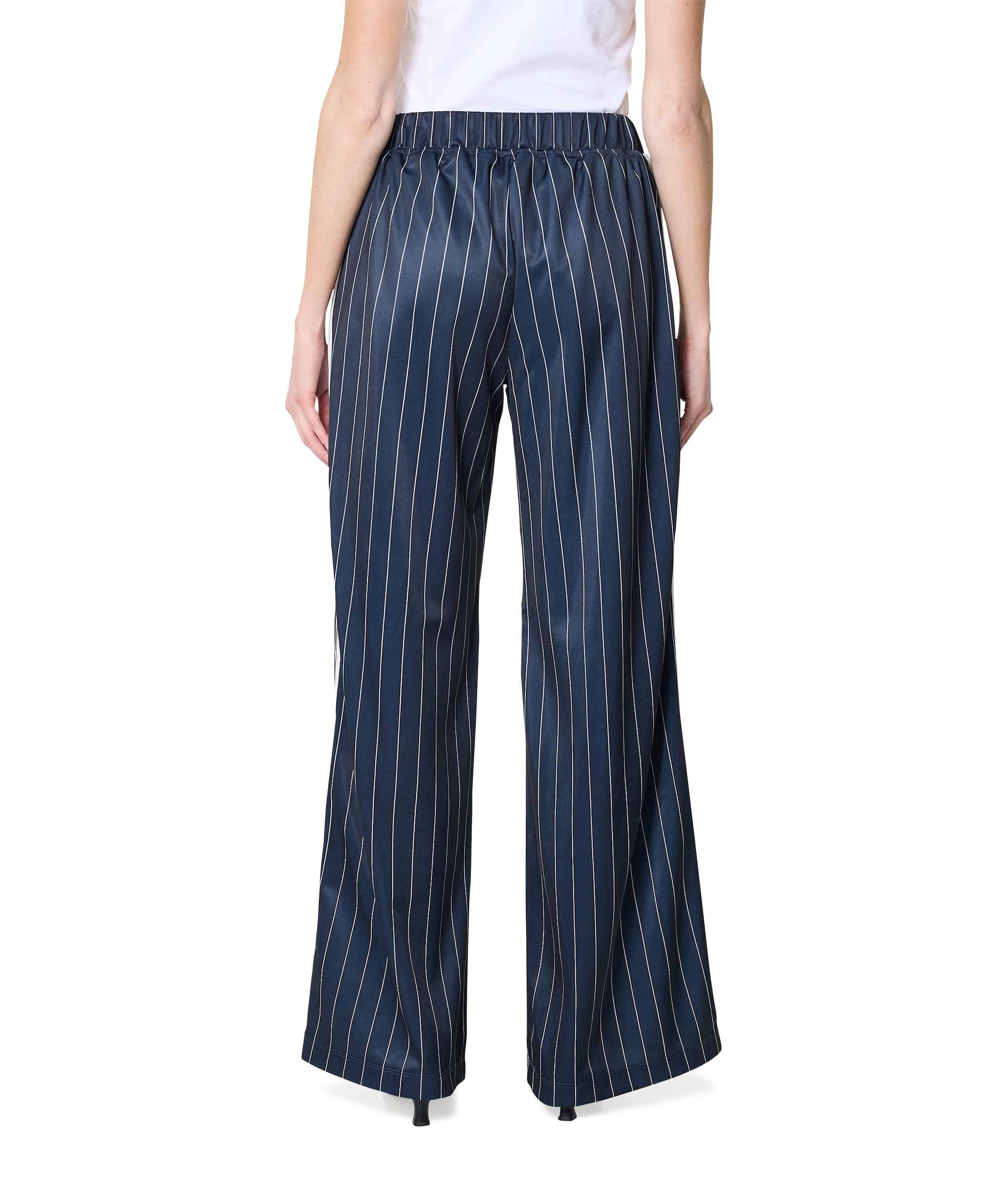Haute L'Amitié Baggy Pin Stripe Track Tall dames broek blauw