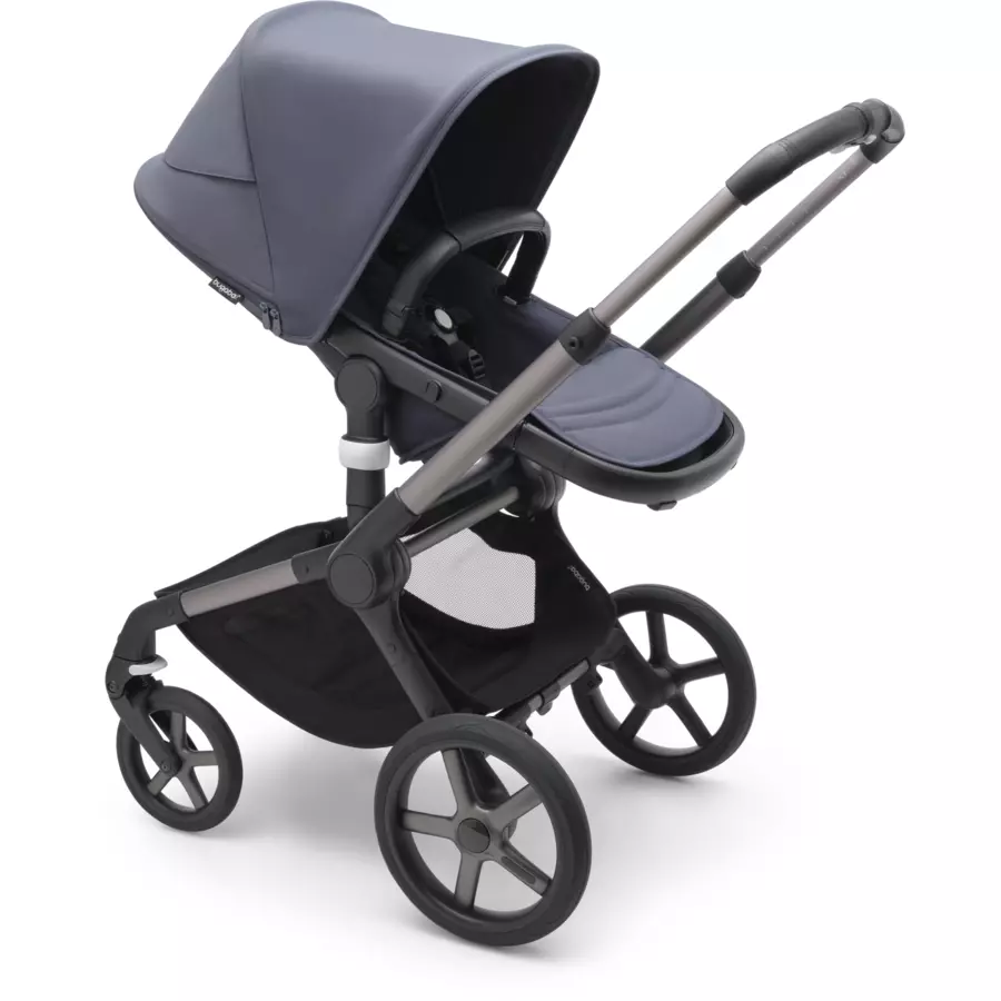 bugaboo Kinderwagen Fox 5 mit Liegewanne und Sitz GraphiteStormy Blue