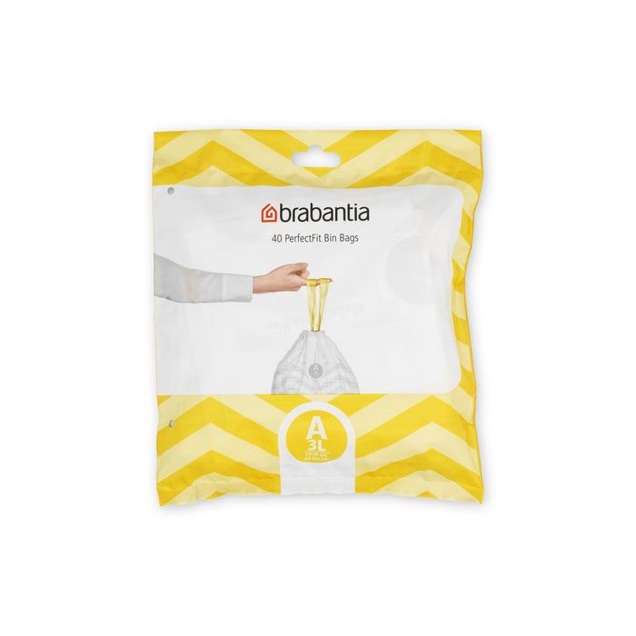 20st Brabantia afvalzakken code A - 3 liter 27x29cm - 20 stuks (8710755137600)