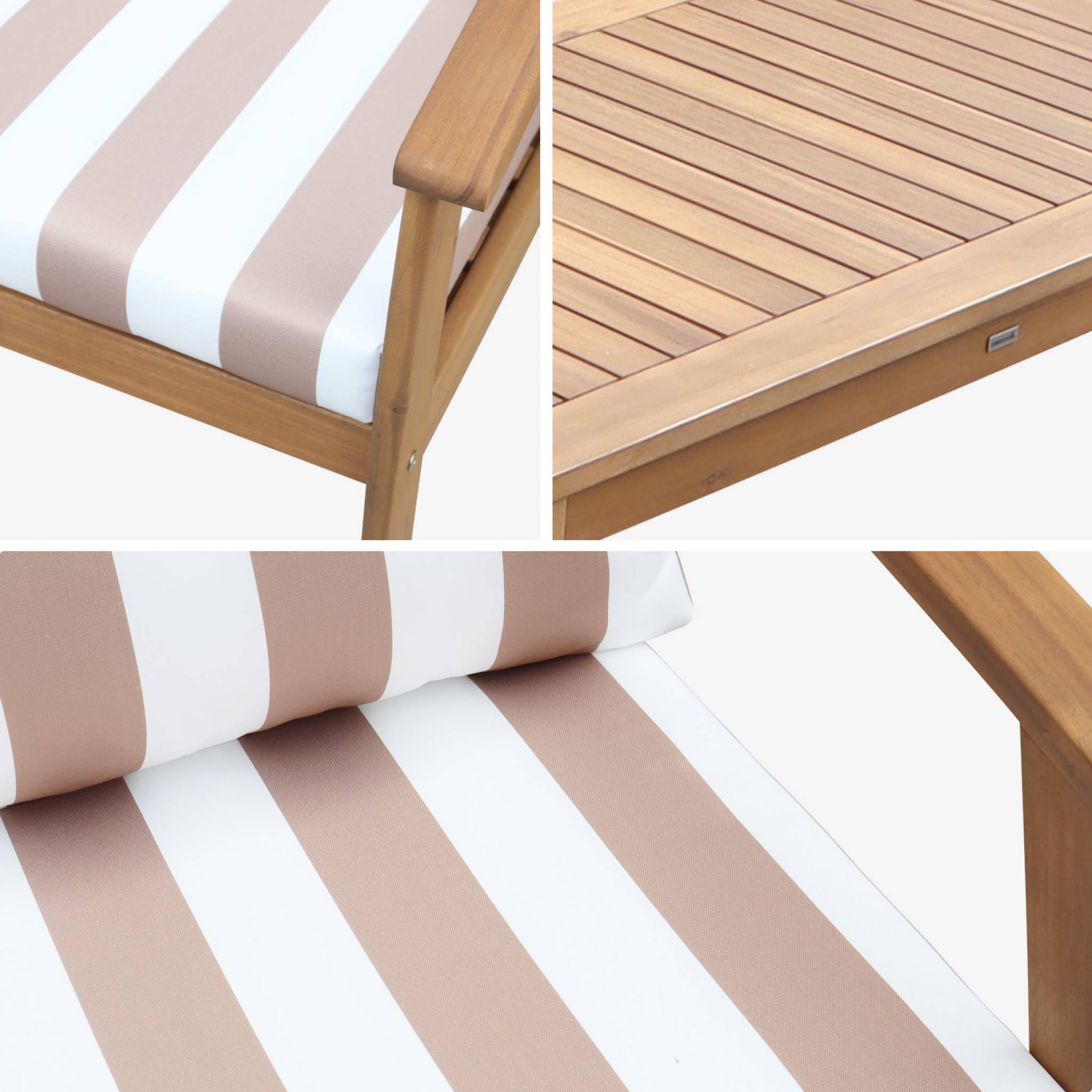 sweeek - Houten loungeset, 4 zitplaatsen