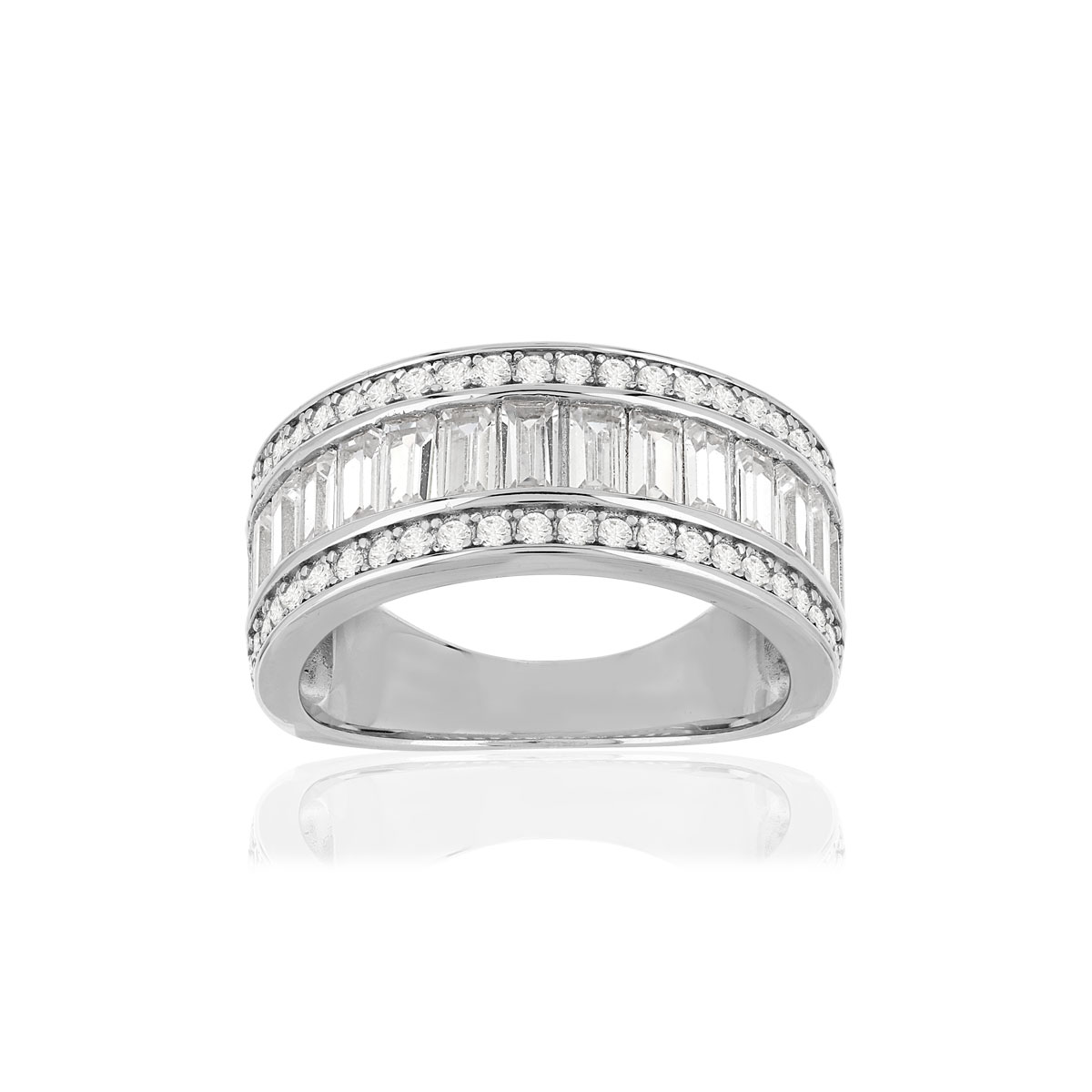 Bague argent 925 zirconias