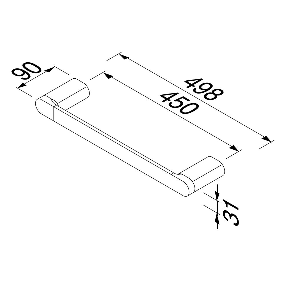 Geesa Wynk handdoekrek 49,8cm chroom