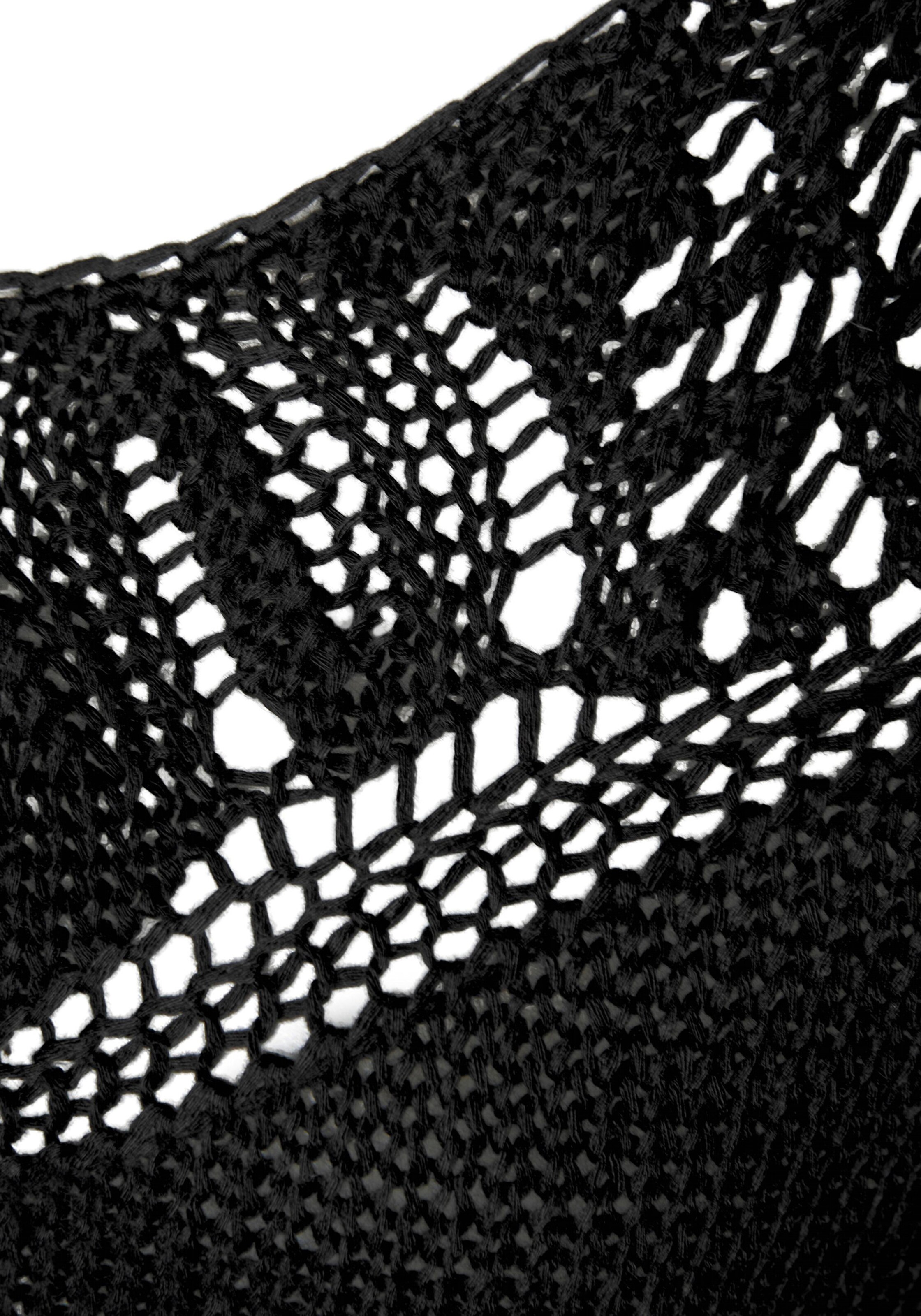 LASCANA Strandpullover in schwarz