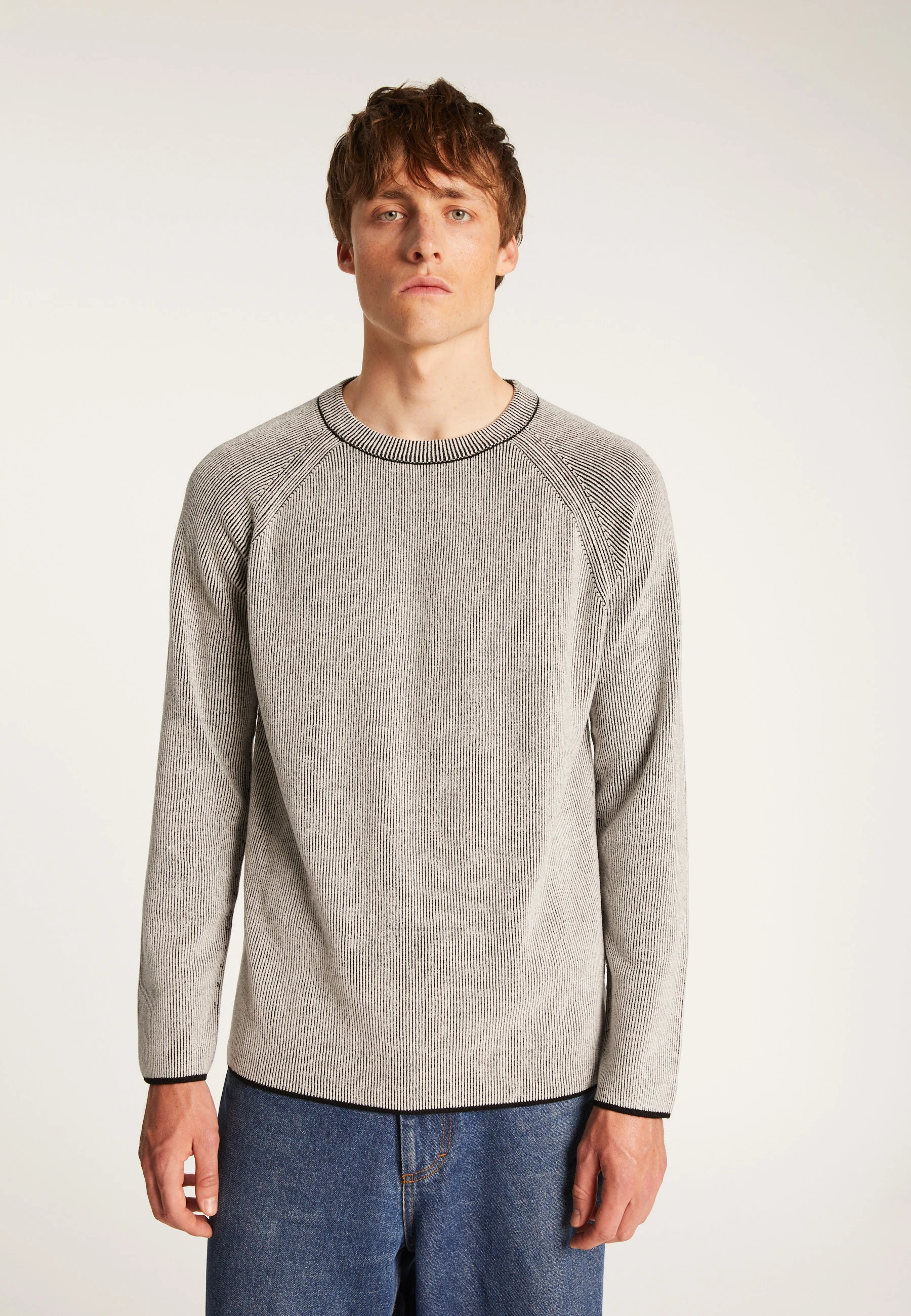 TINOAH24 - Pull col rond en laine velours | Bleu