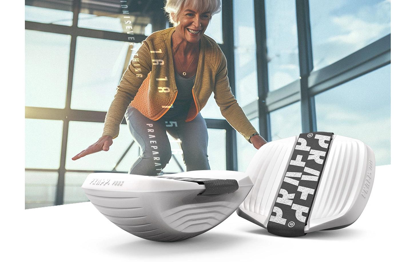 Balance Board Pods 2.0 Weiss, integrierte StrapsBalance Training