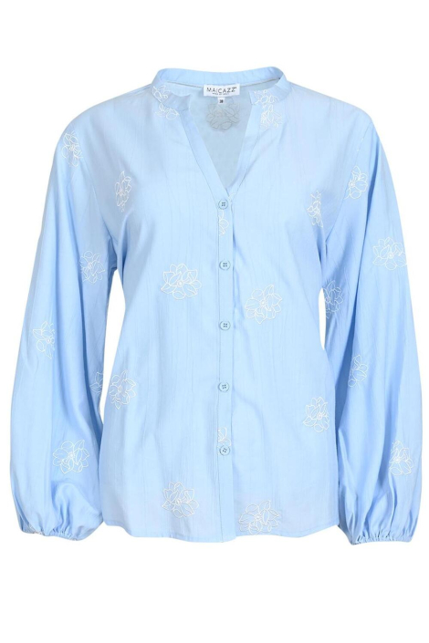Maicazz blauwe dames blouse