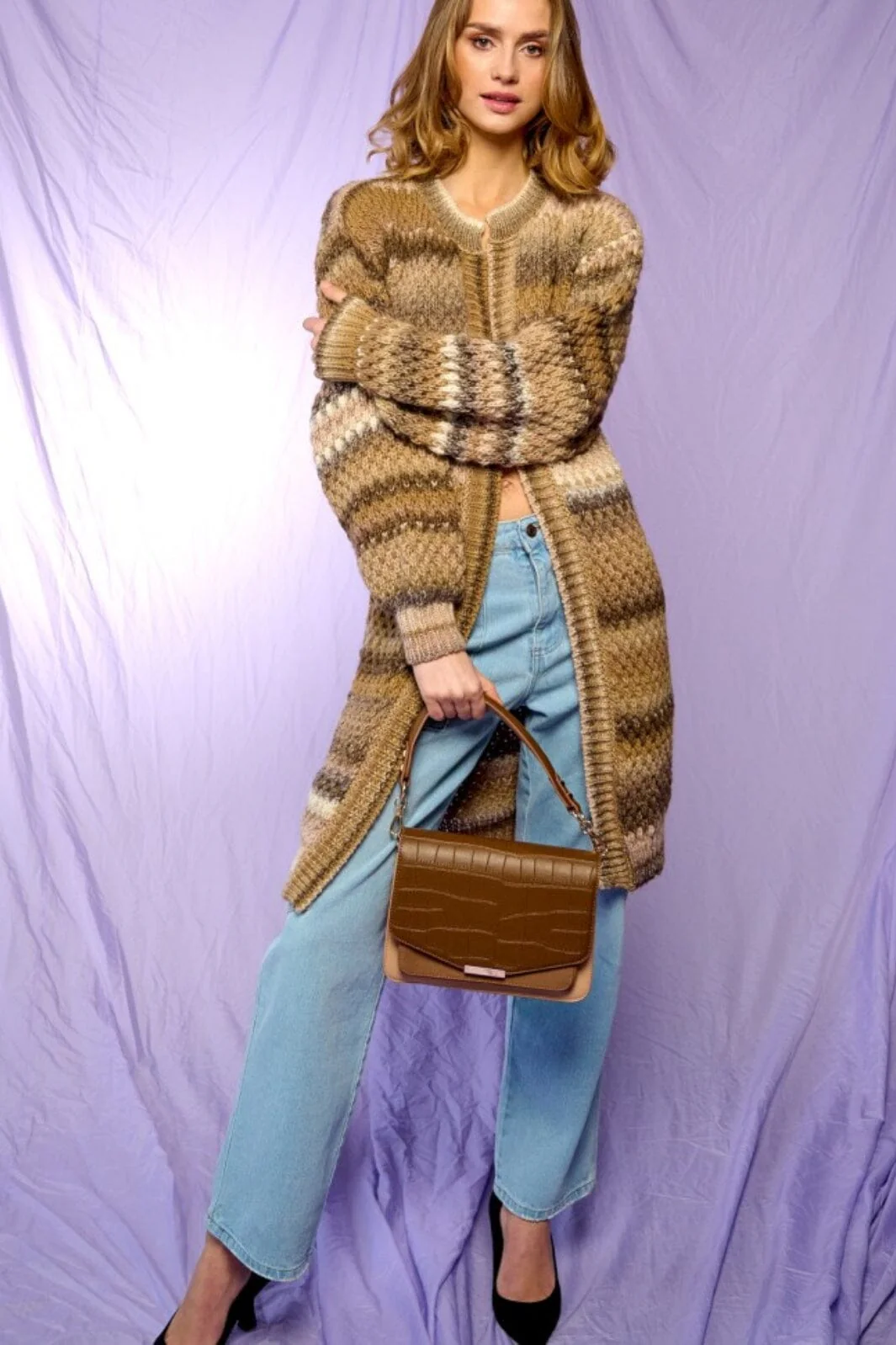 Noella Gio Cardigan brown mix