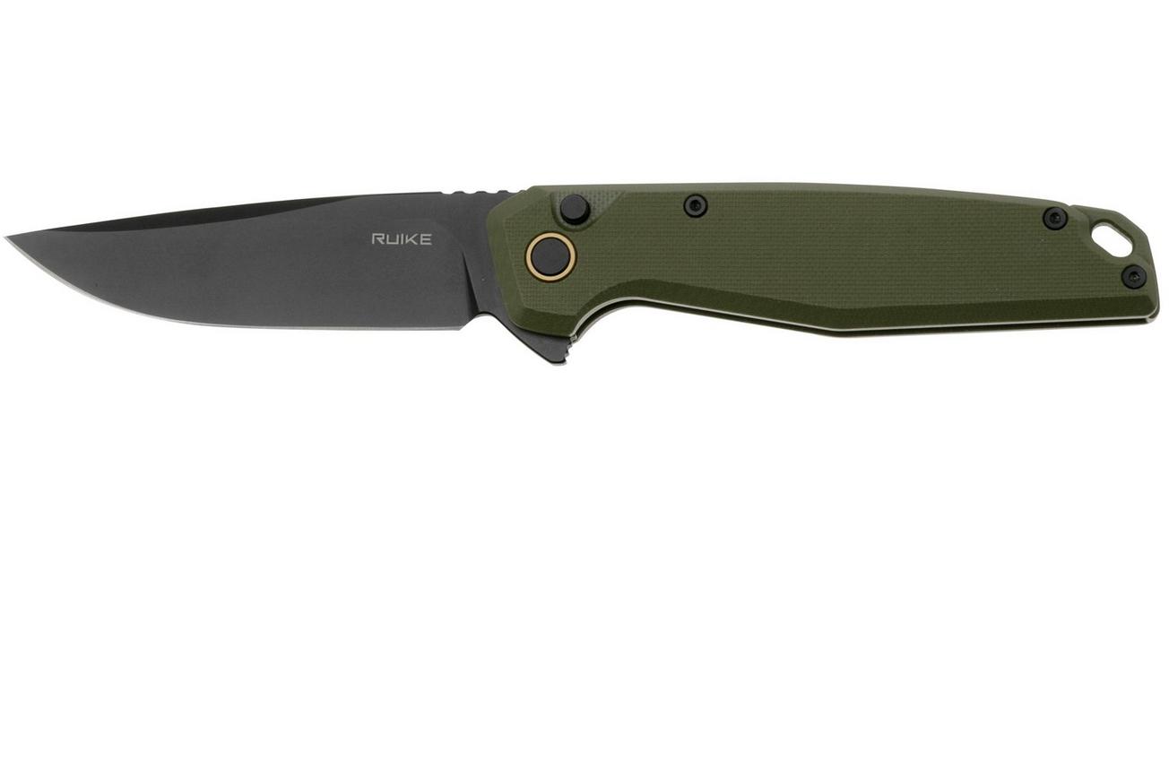 Ruike P873-G Black 14C28N, Green G10, zakmes
