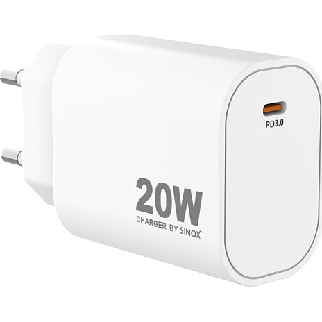 Sinox Pro oplader 20W - hvid