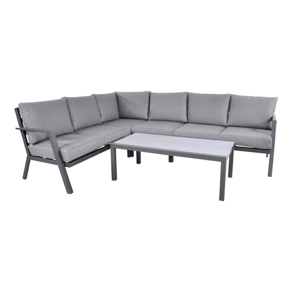 Lesli Living Marah - Loungeset - Grijs - 1x122.5x76.5 cm