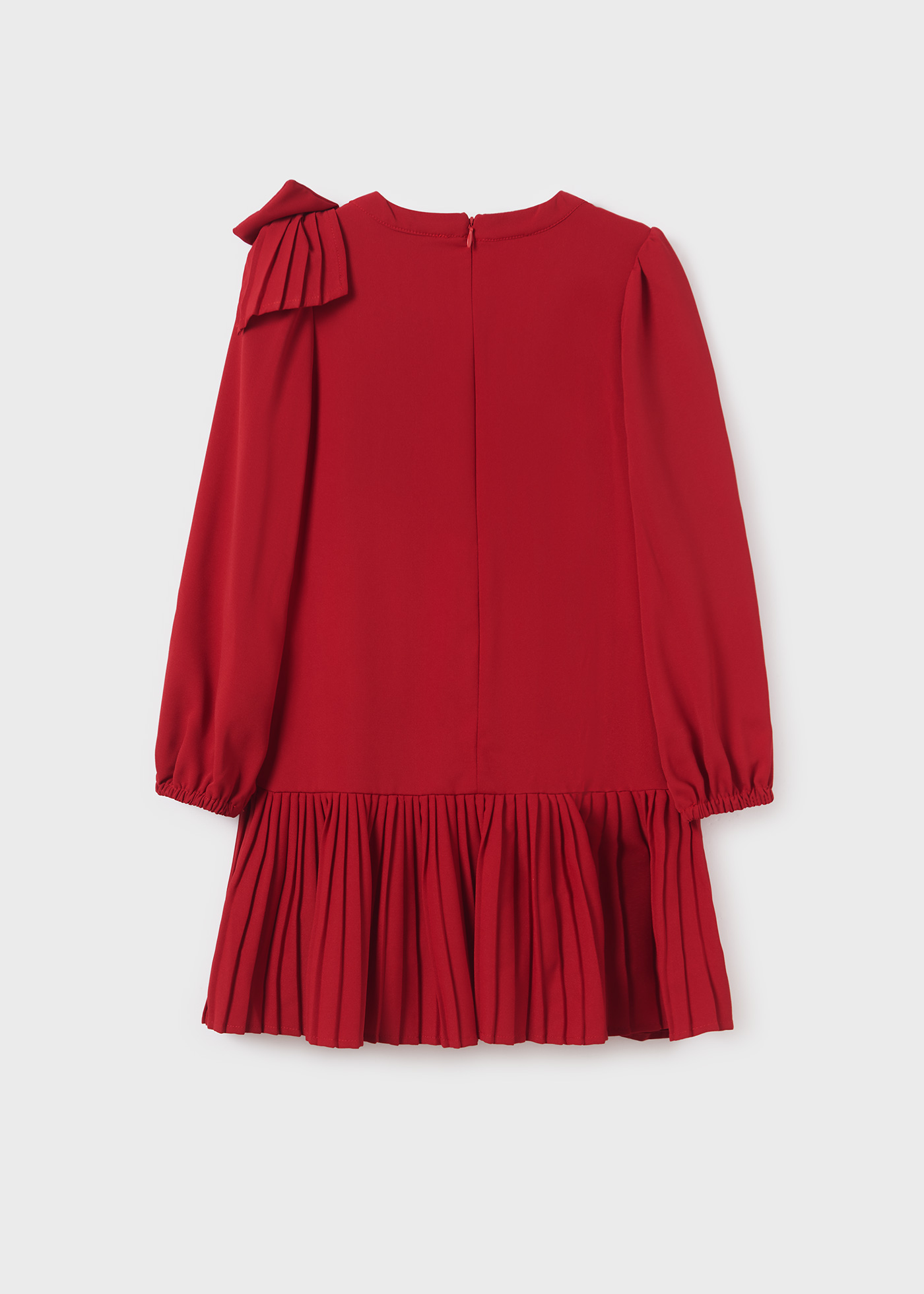 Vestido crepe com laço para meninas
