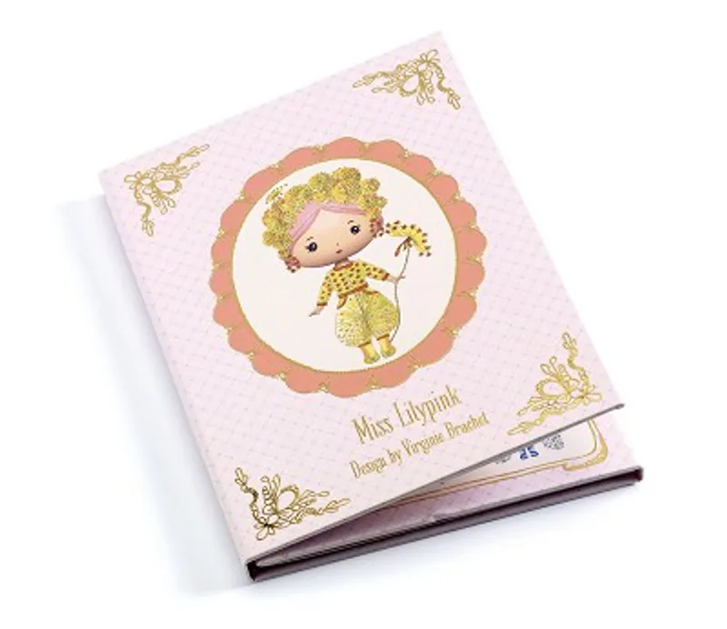 Djeco Klistremerkebok, Kle Dukken Lilypink