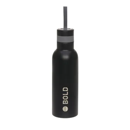 School Bottle Stainless Steel Bold black, 750 ml