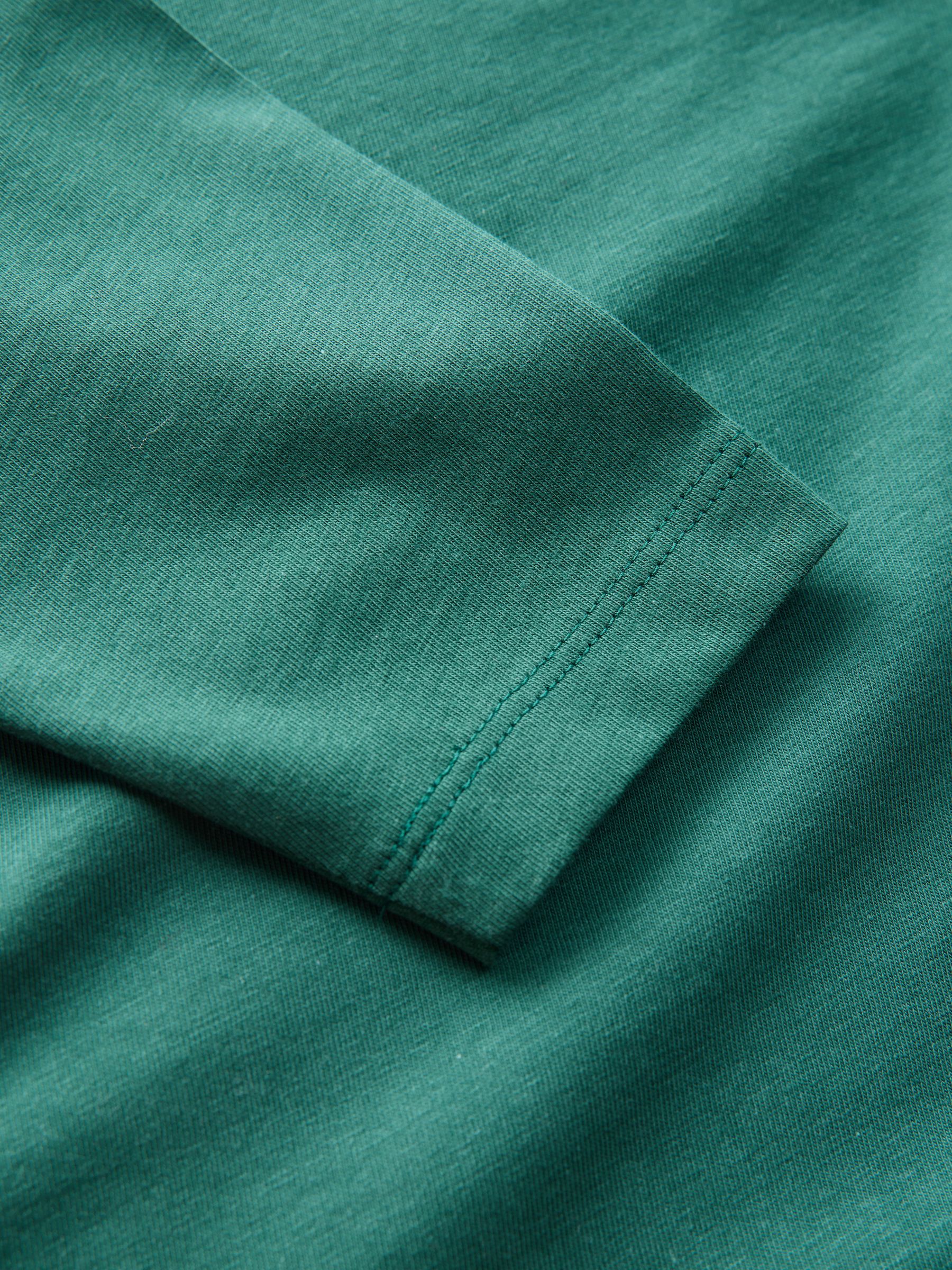 Groen met eenden - Semi-effen T-shirt met lange mouwen (3mnd -7jr)