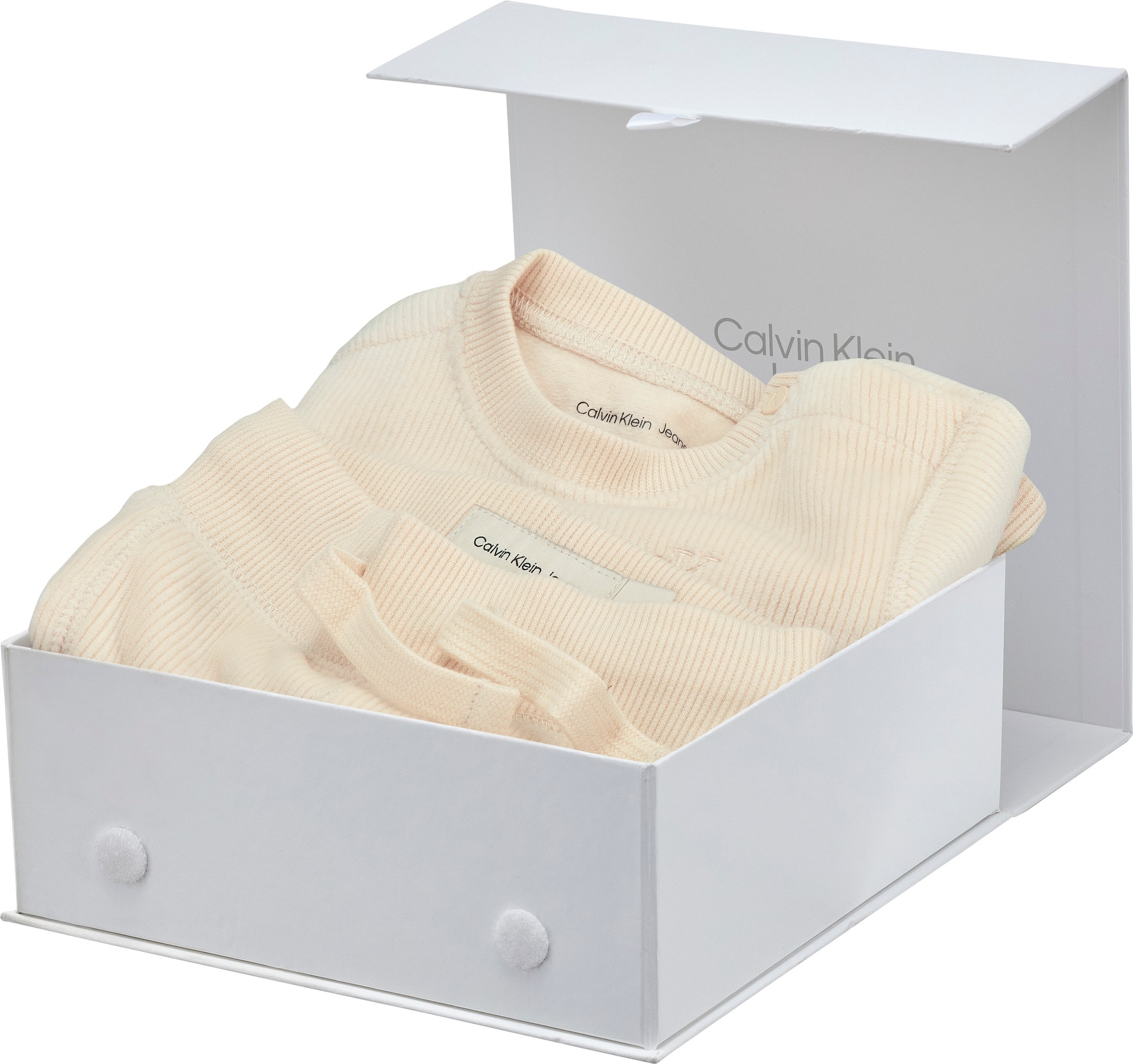 Calvin Klein Jeans Shirt & Hose »RIB VELVET FLEECE SET GIFTPACK«, 2 Stk. für Babys bis 2 Jahre, Geschenkset