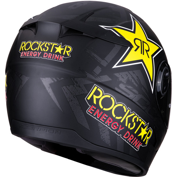 Scorpion - Casque Exo-490 Rockstar Noir Mat / Jaune / Rouge