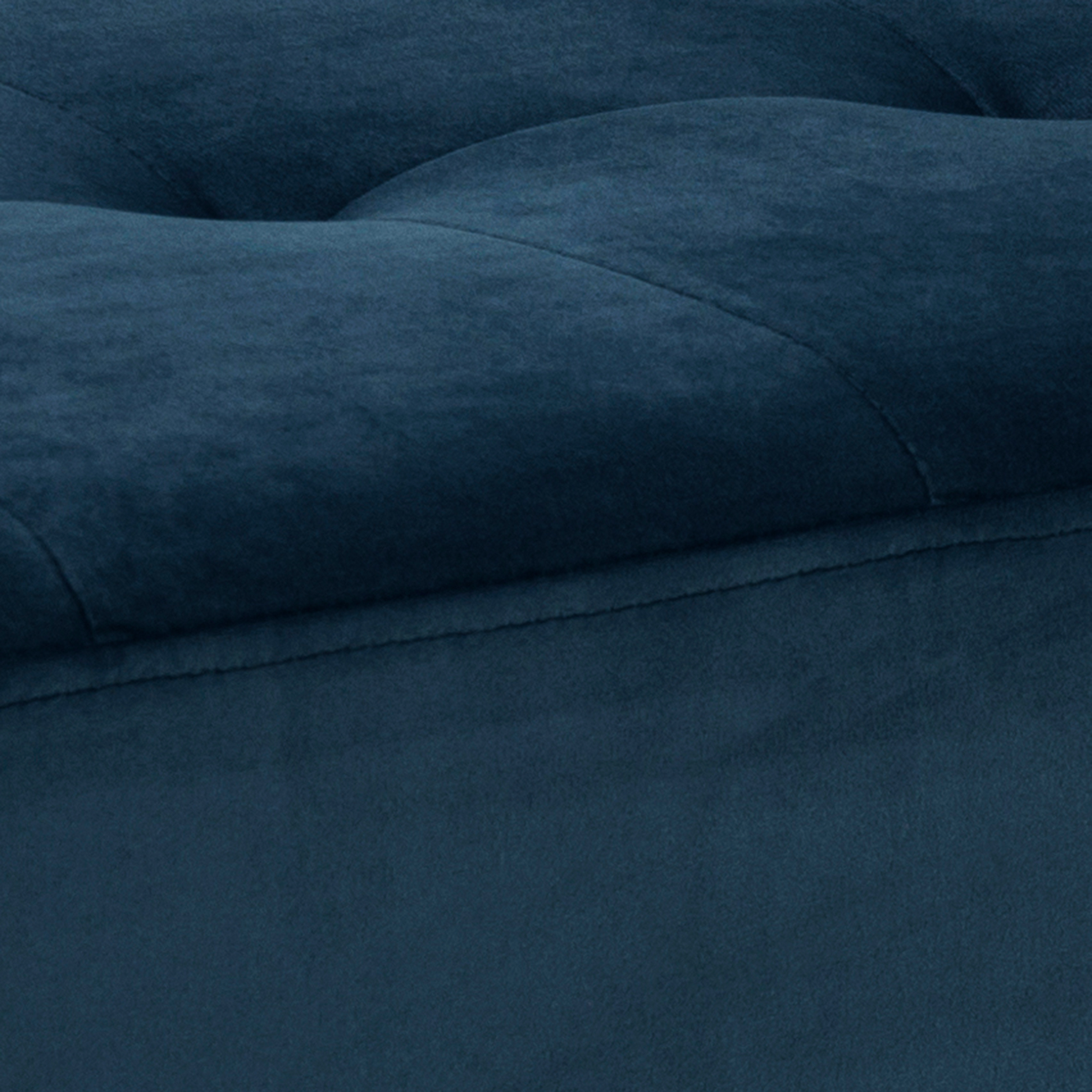 Bank GLORY - blau-schwarz - Samt - 95 cm