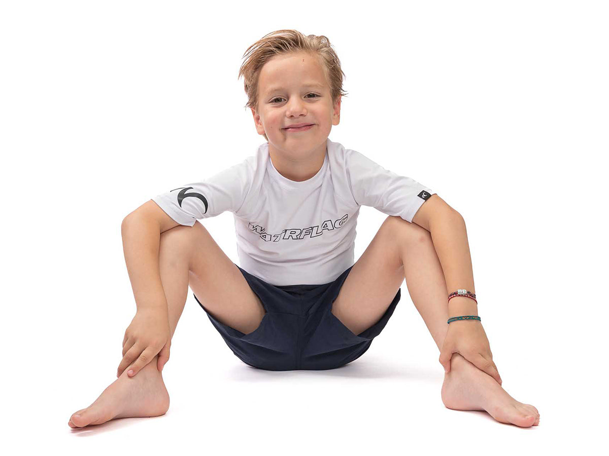 Watrflag Valencia korte mouw UPF 50+ White Kids Rashguard
