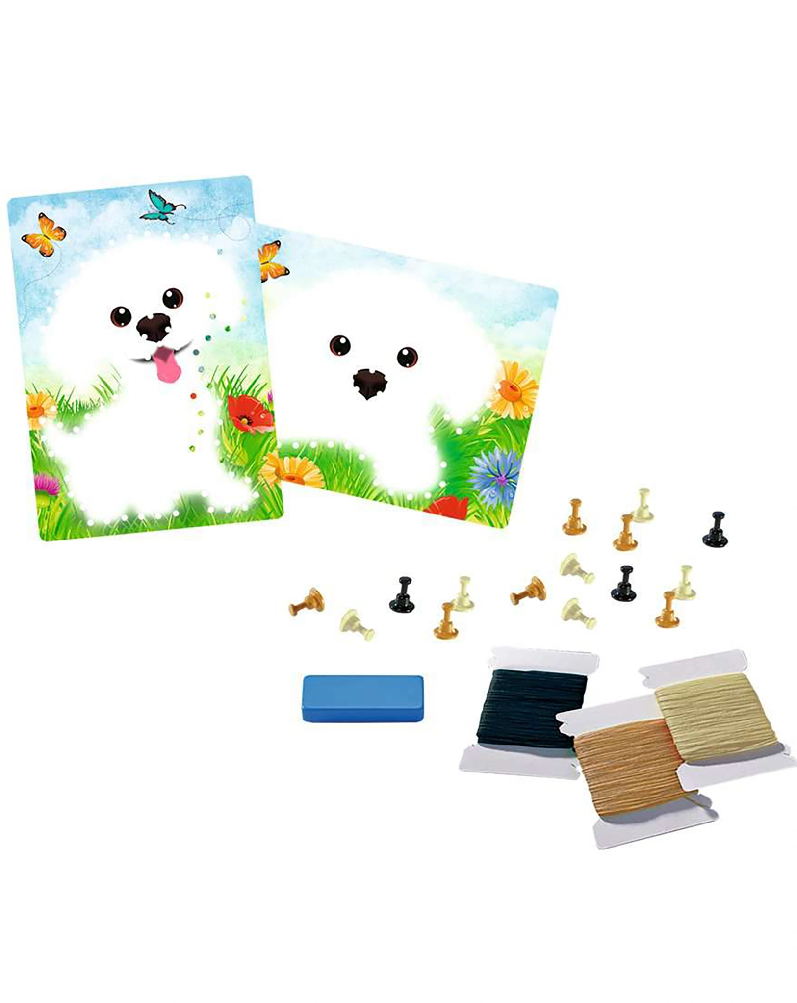 Bastel-Set BE CREATIVE! – STRING ART DOGS in bunt