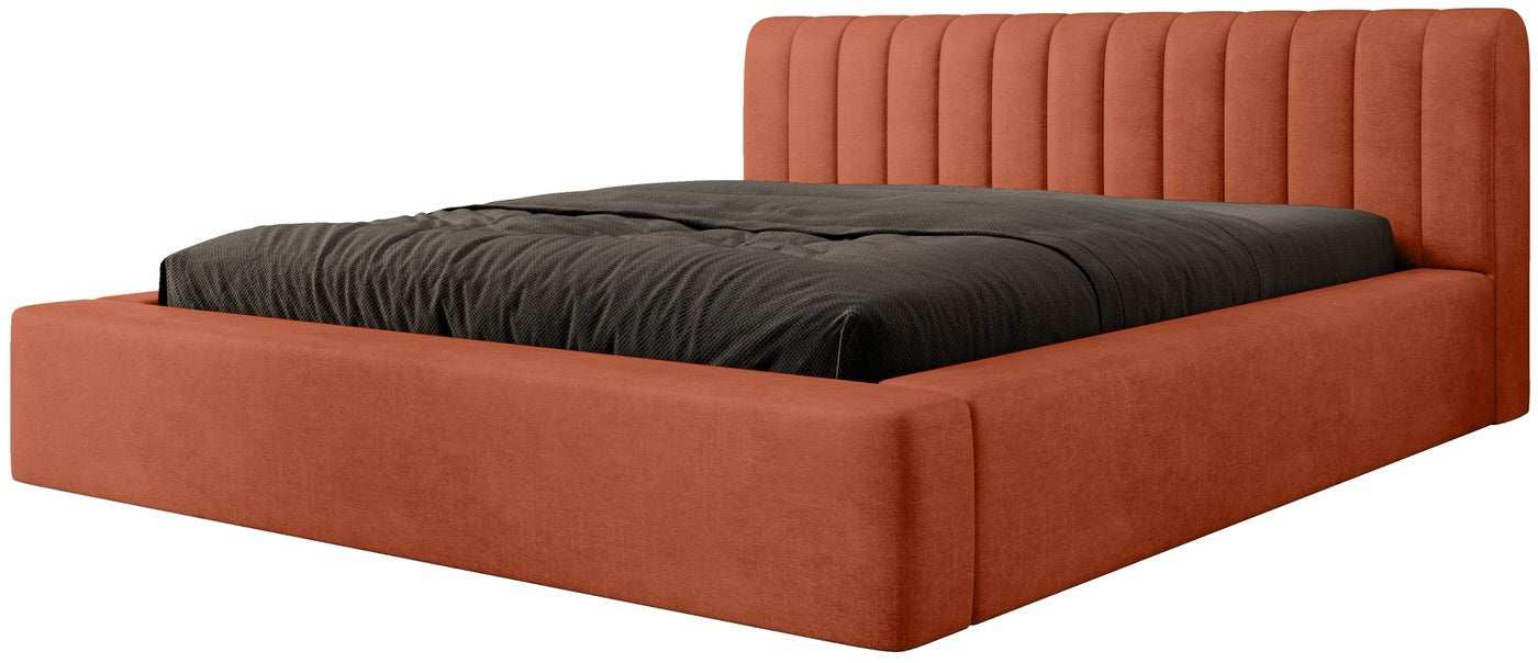 Trae Mobler Amira 140 x 200 cm Gestoffeerd Bed Baksteenrood