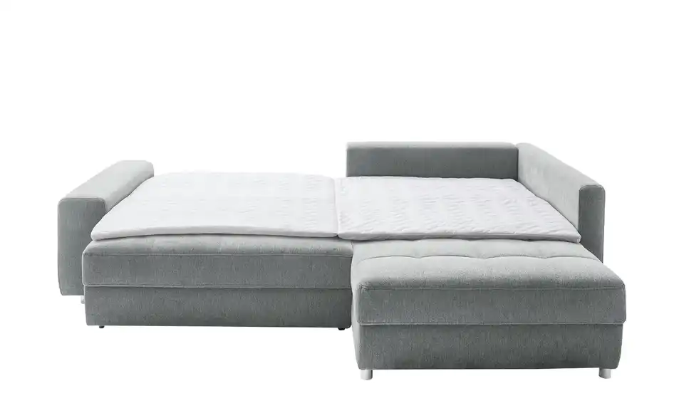 Ecksofa Arissa de Luxe Hellgrau rechts Webstoff
