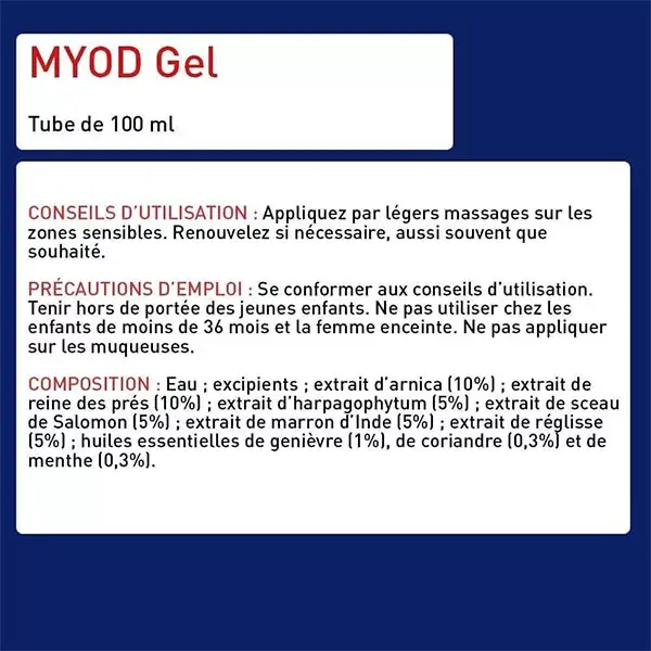 Eric Favre Gel para Conforto Articular e Relaxamento Muscular Myo D Sport 100ml