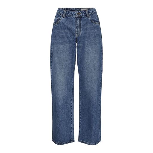 Noisy May Amanda Wide Jeans, Medium Blue Denim, 29/32