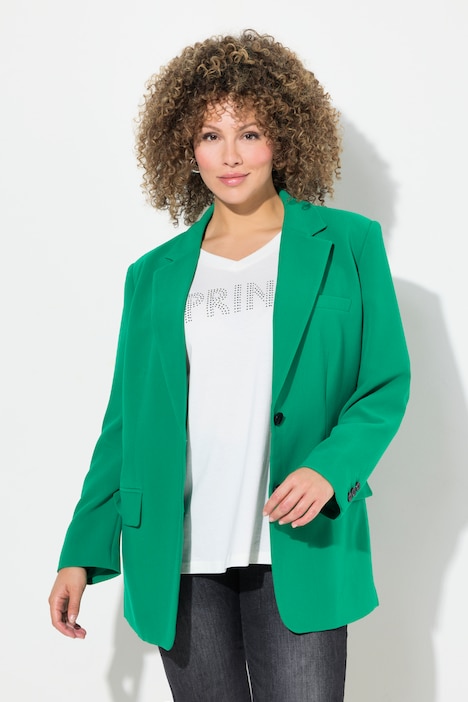 Blazer, oversized, Reverskragen, Knopfverschluss