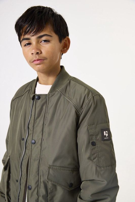 GARCIA - Jongen Jas - Groen - Bomberjack - Waterafstotend - 100% Polyester