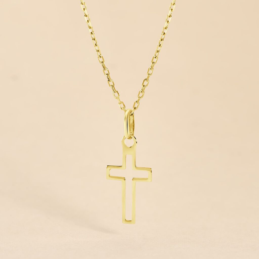 Pendentif Alyssa Croix Or Jaune