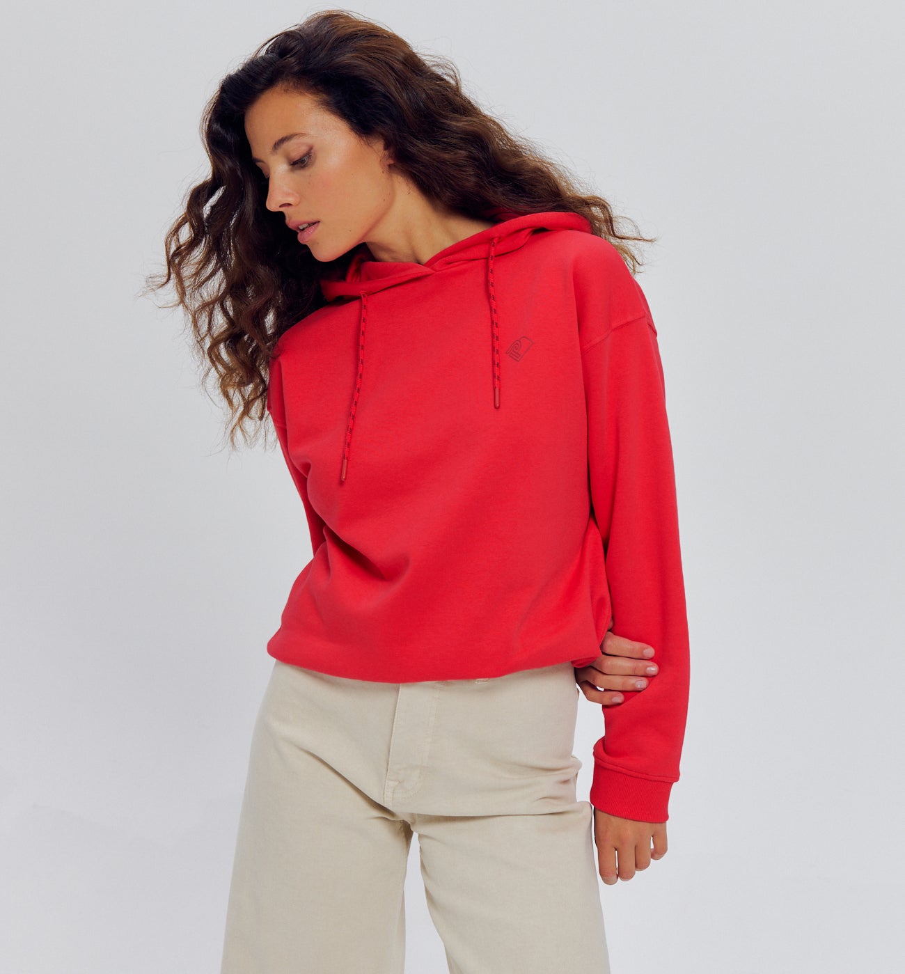 Sweat-shirt à capuche Femme - Groseille