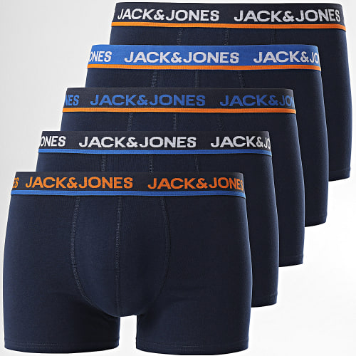 Lot De 5 Boxers Pop Basic Bleu Marine