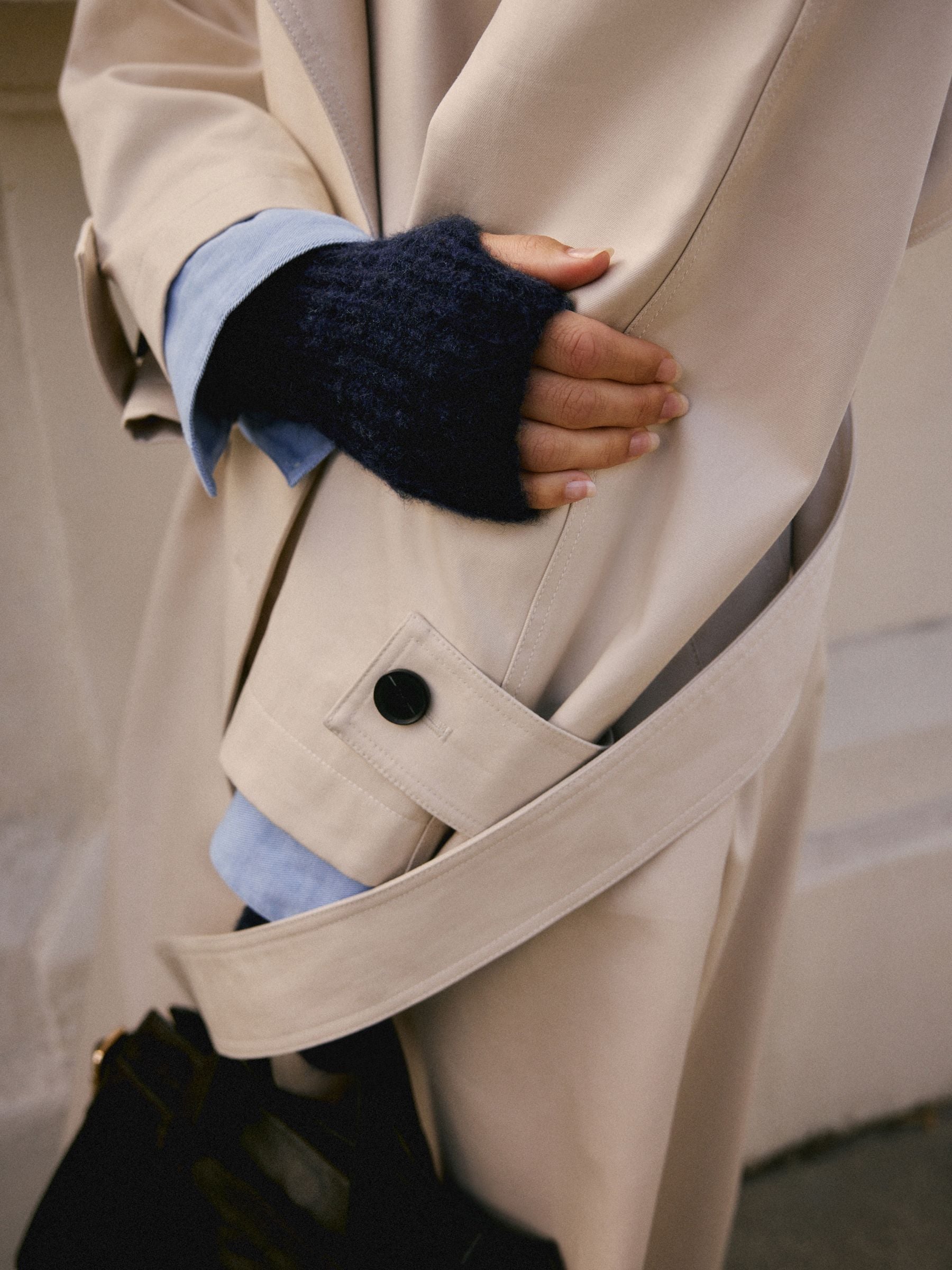 Marineblauw - N. Premium Wool Blend Hand Warmers