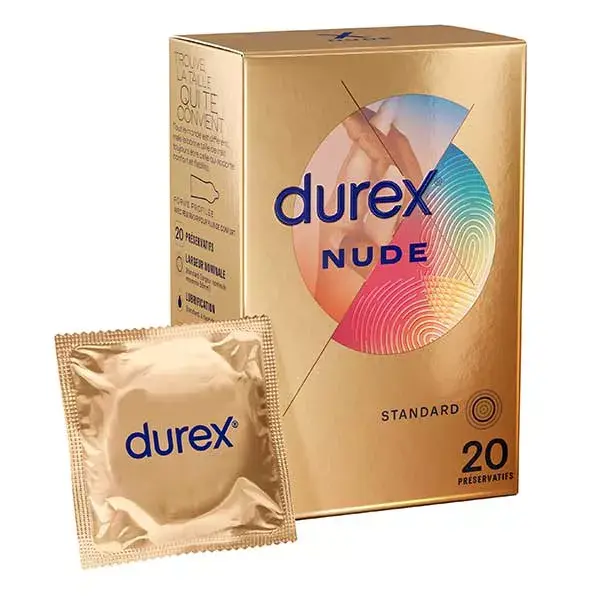 Camisinhas Durex Nude - 20 Camisinhas Extrafinas com Sensação de Pele com Pele