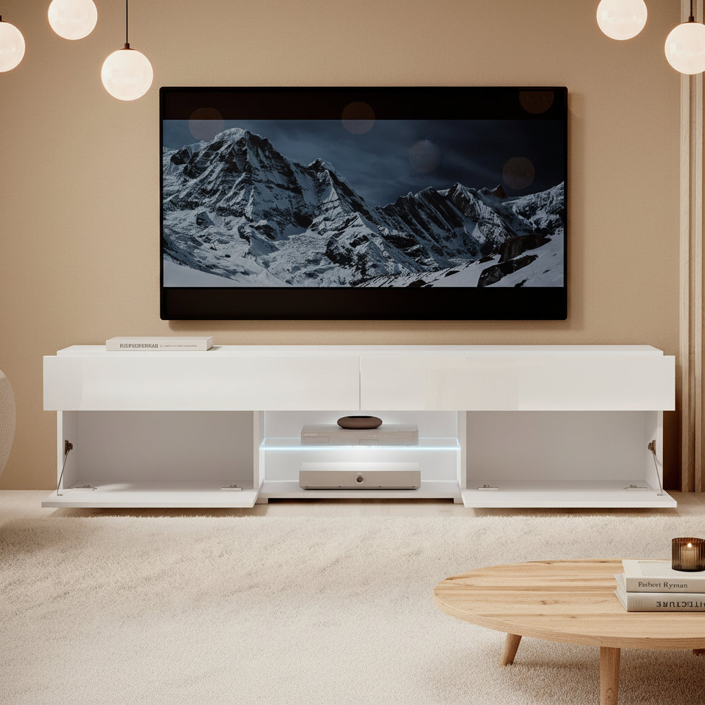 Cruise - TV-Meubel met verlichting - Wit - 180 cm