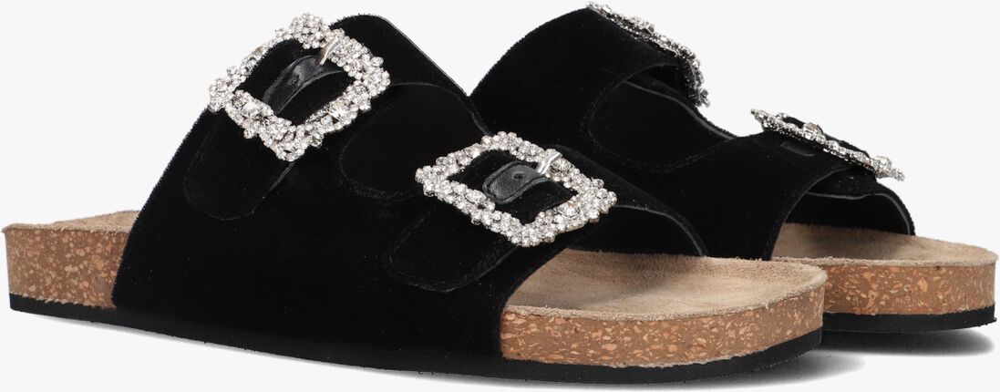 zwarte elena iachi slippers s63