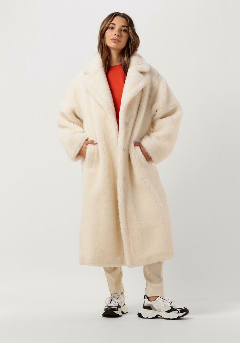 STAND STUDIO witte stand studio teddy jas maria coat teddy