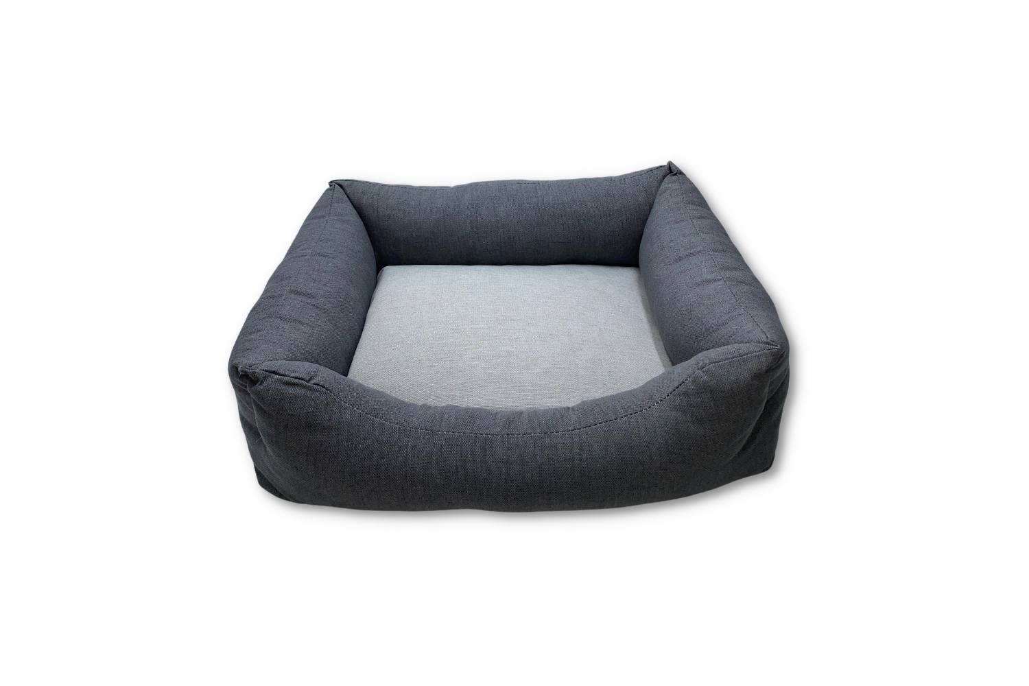 Berço tamanho padrão G, cor antracite/pedra. Largura: 85 cm, Comprimento: 70 cm, Altura: 20 cm.