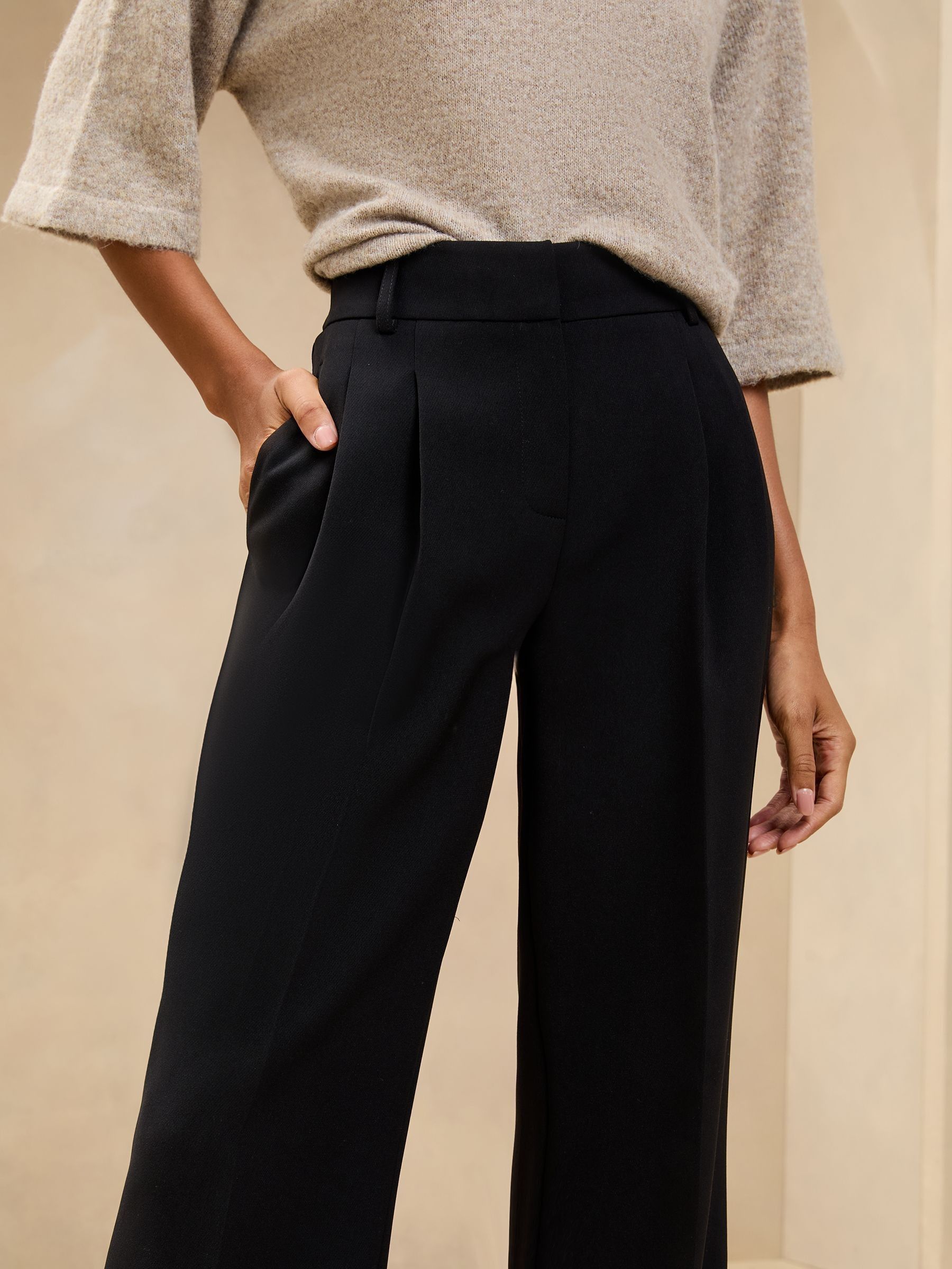 Zwart - Lipsy premium broek met wijde pijpen