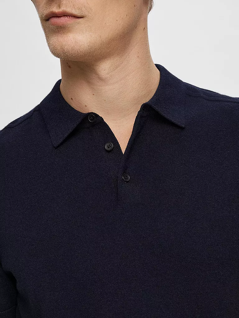 SELECTED Poloshirt SLHBERG blau