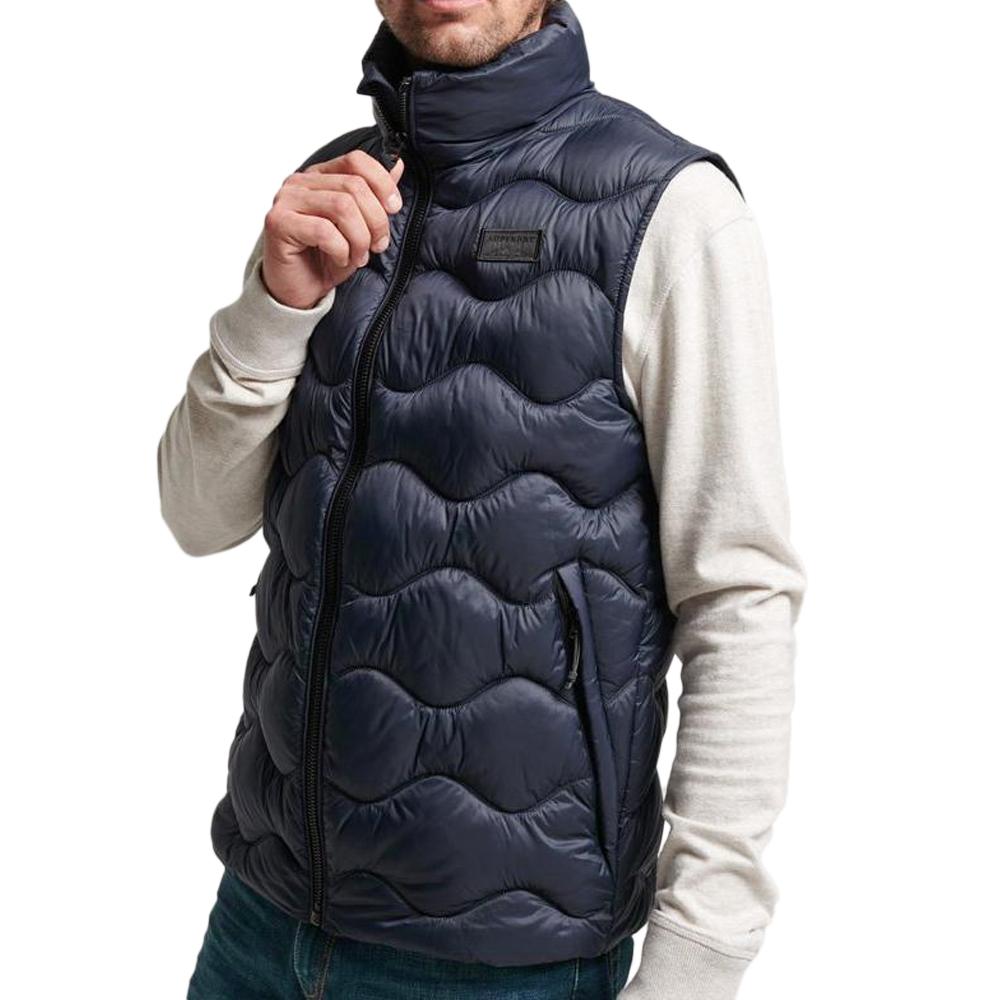 Superdry Doudoune sans manche Marine Homme Superdry Studios
