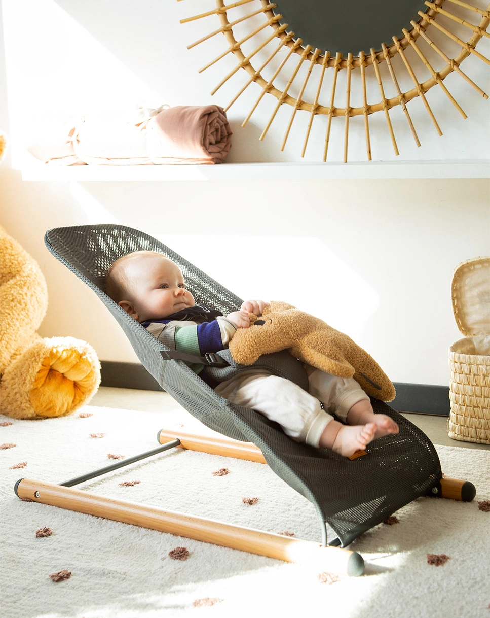Babywippe EVOLUX MESH in natur/anthrazit