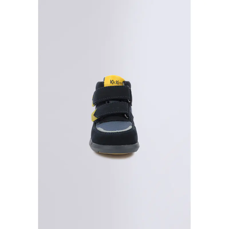 JUNIBO MARINE JAUNE SNEAKERS HAUTES Cuir/Textile Garçon