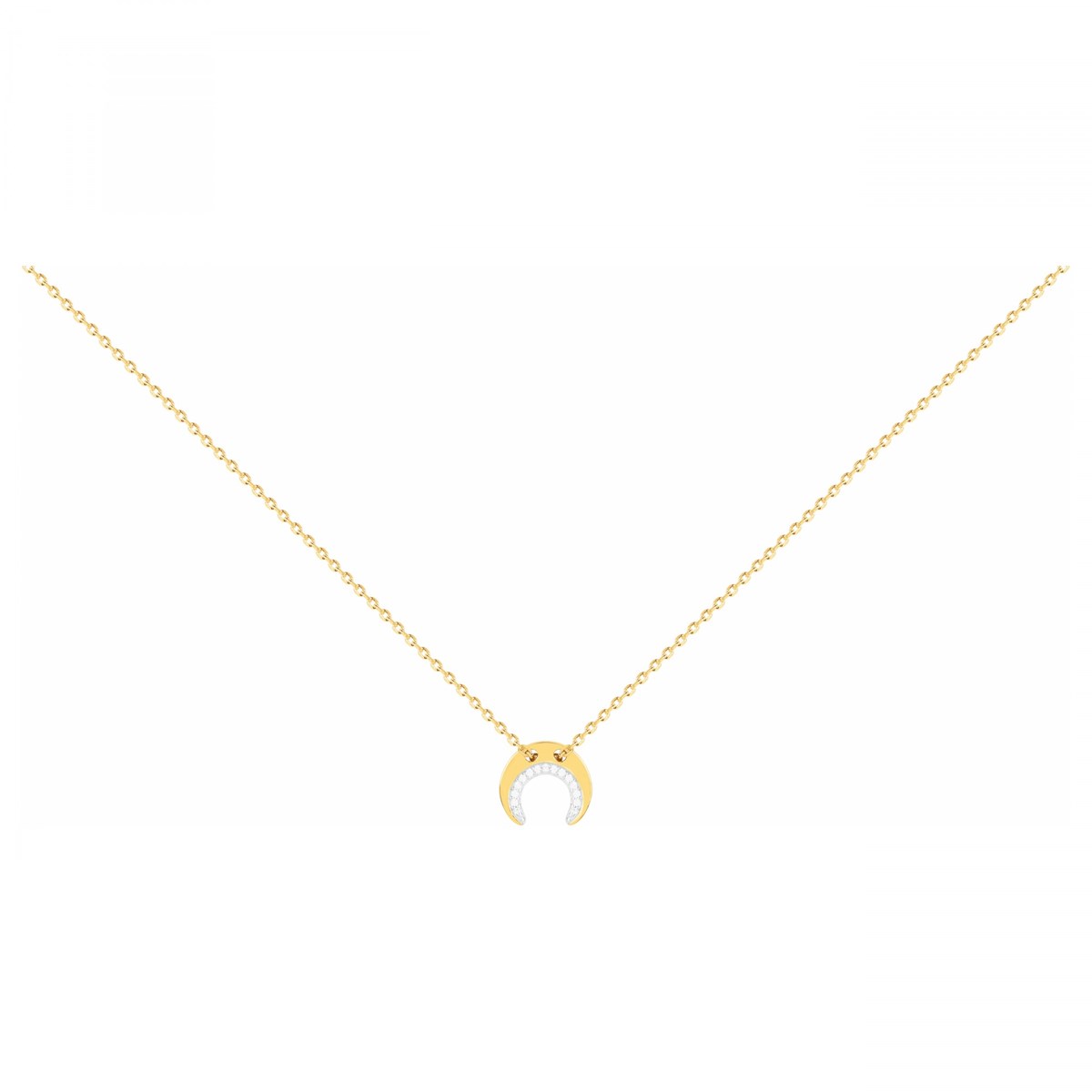 Collier en Plaqué Or avec oxyde de zirconium blanc