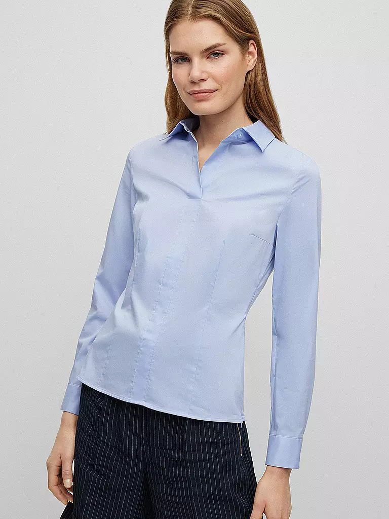BOSS Bluse Slim Fit BASHINA blau