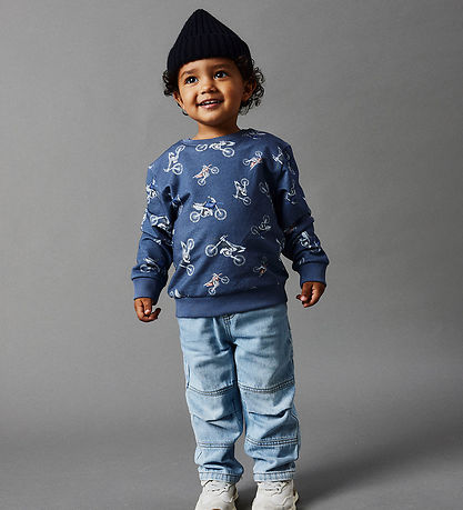 Name It Sweatshirt - NmmTrille - China Blue m. Motorrad