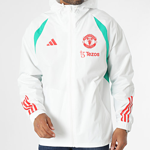 Coupe-Vent Capuche Manchester United IA7297 Blanc